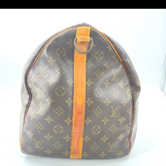 Louis Vuitton Monogram Canvas Duffel Bag with Tan Accents - Picture 4 of 16
